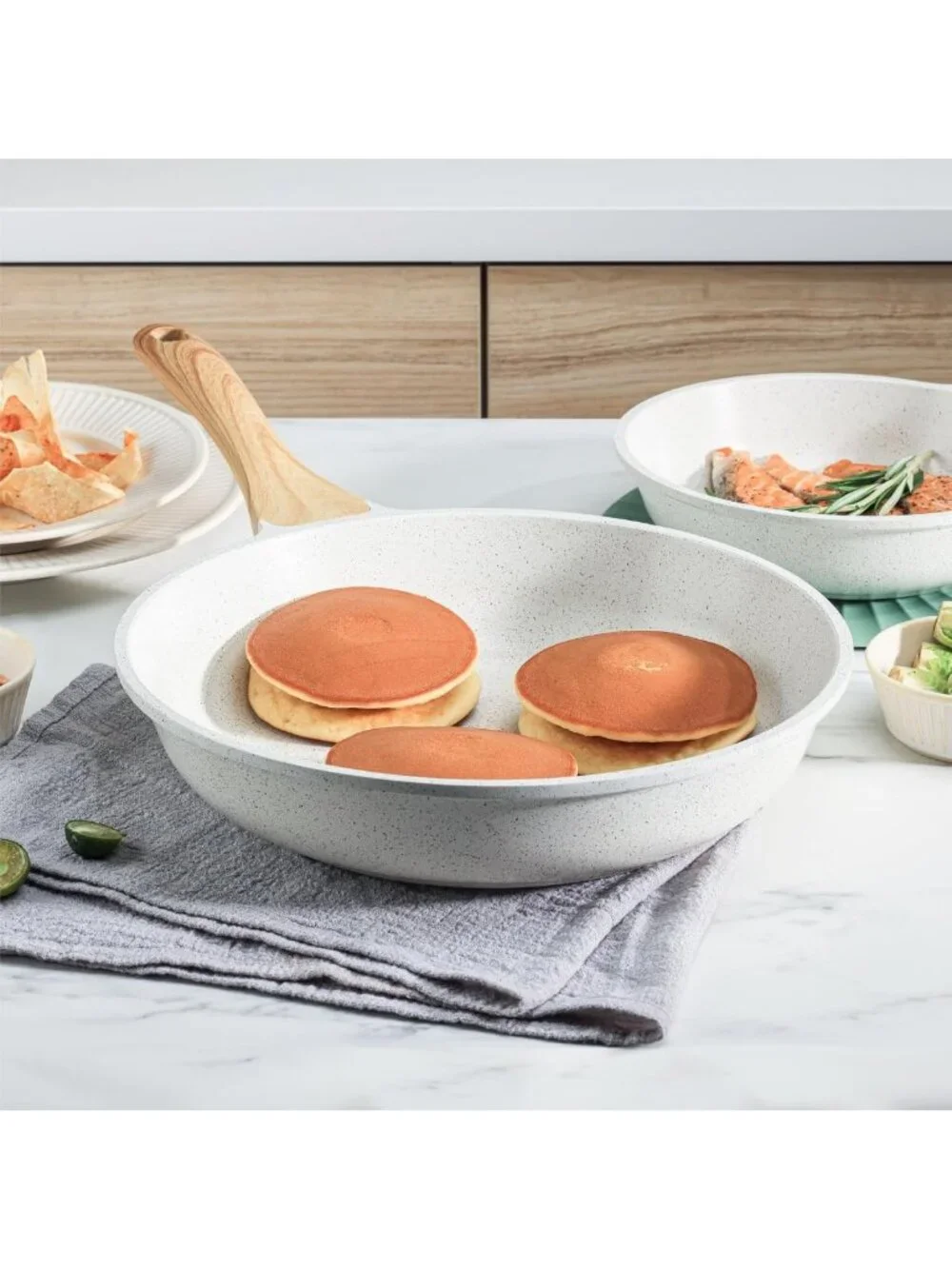 12-Inch Nonstick Ceramic Frying Pan - Healthy, Induction Compatible Skillet
